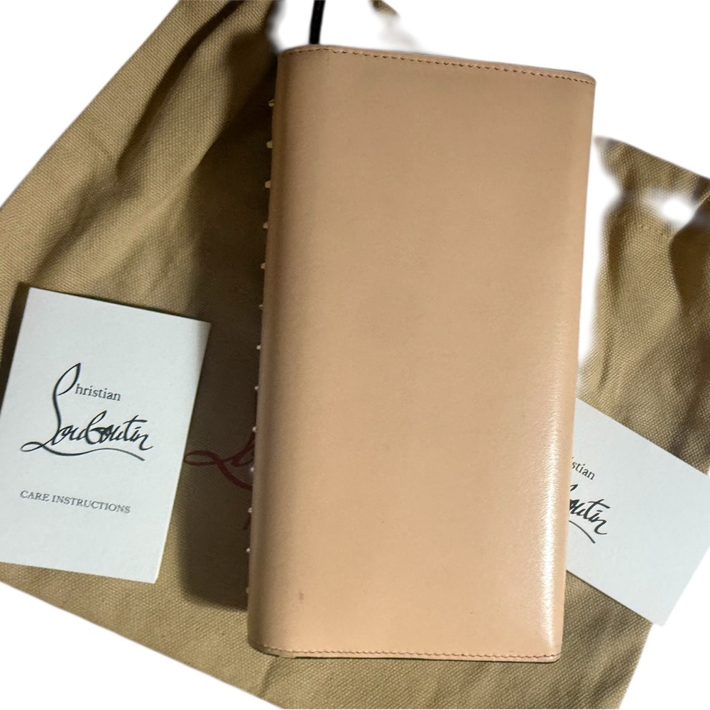 Christian Louboutin Macaron Wallet Calf Spikes Mystic Pink Gold - Picture 5 of 16